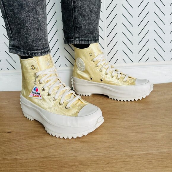⭐Rare Converse Run Star Hike Hi Platform Sz 8 Womens Shoes Satin Sneaker A06828C - Picture 4 of 14